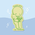 Smiski F Off I'm Reading Waterproof Sticker