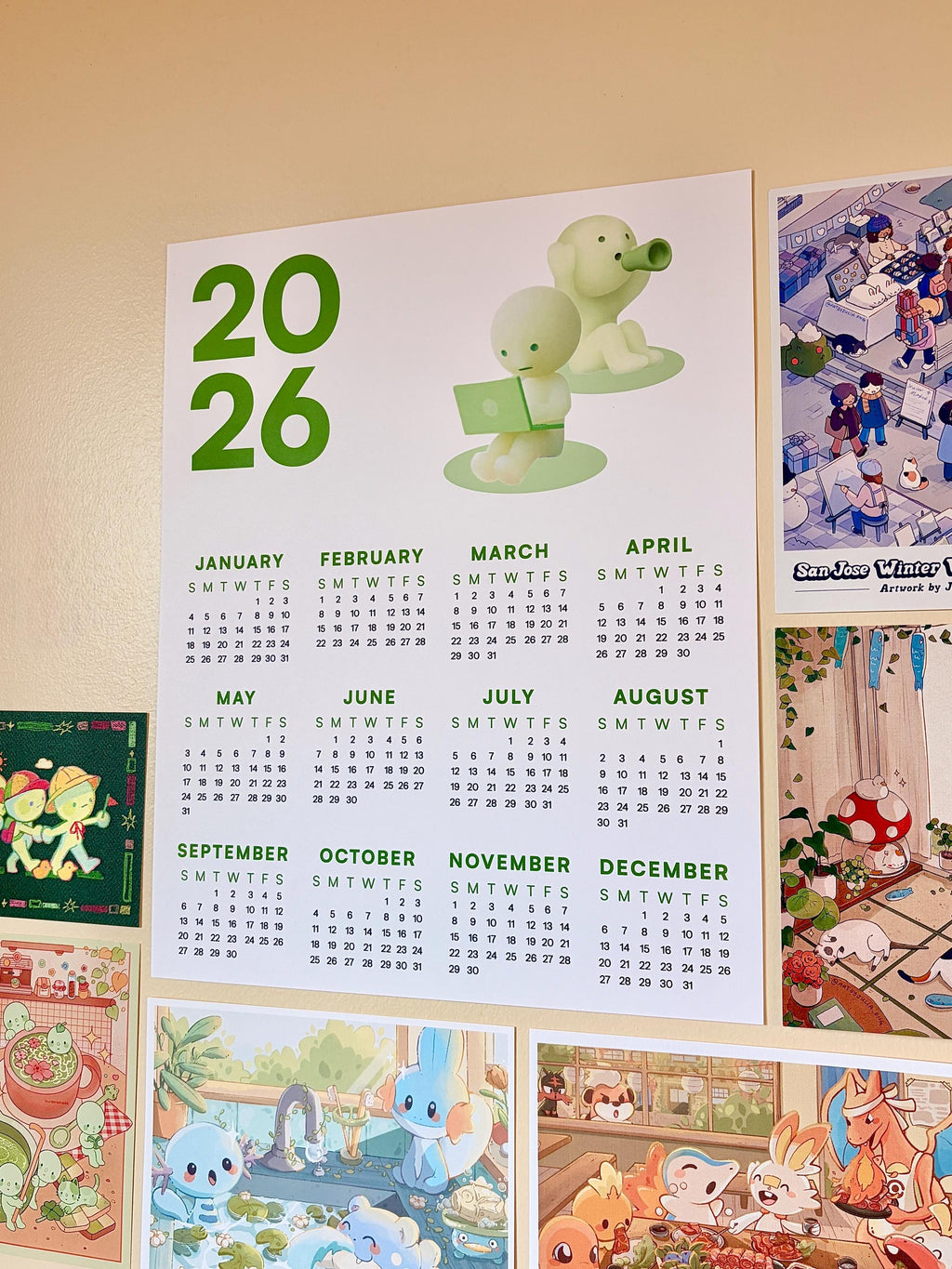 Smiski 2026 Wall Calendar