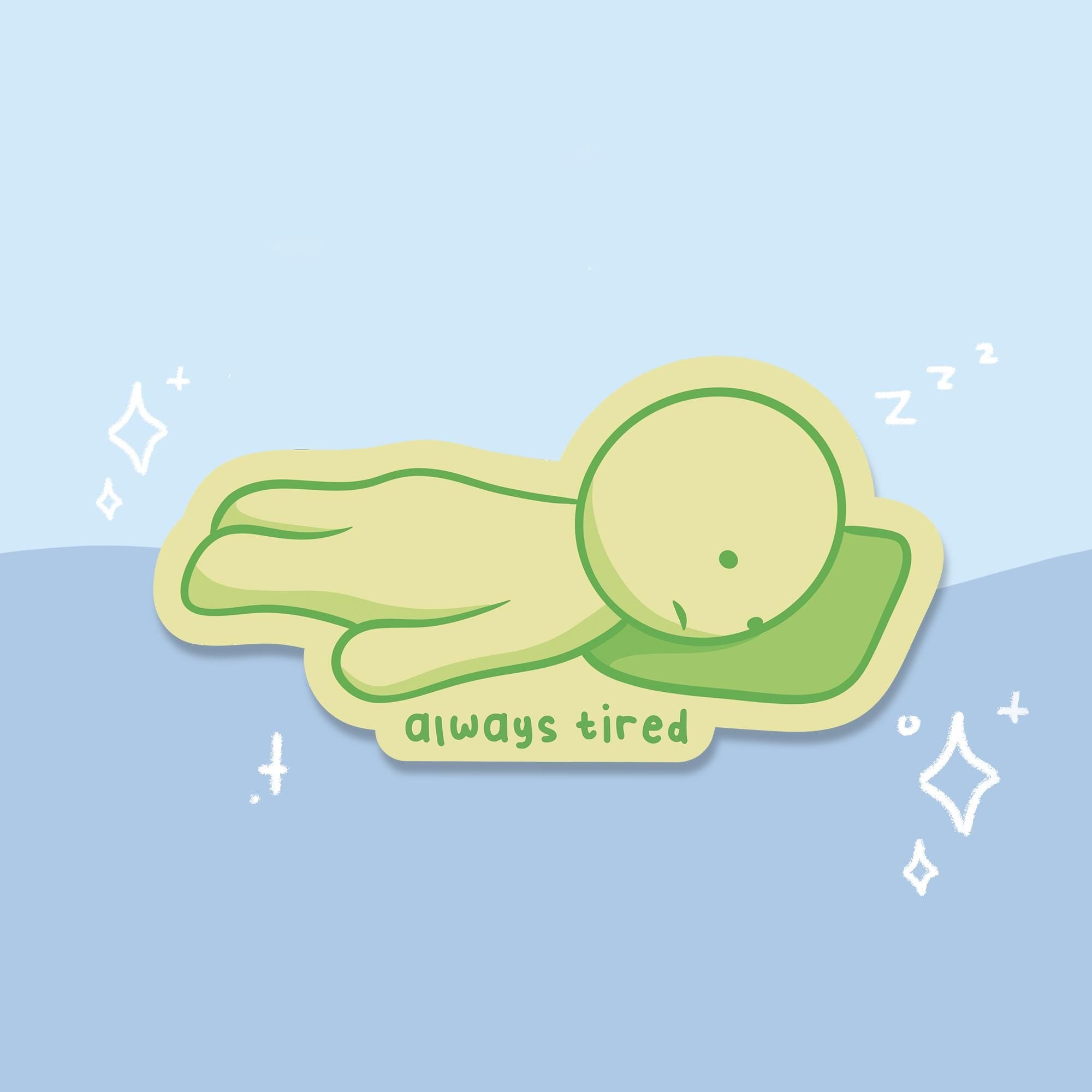 Smiski Always Tired Waterproof Sticker