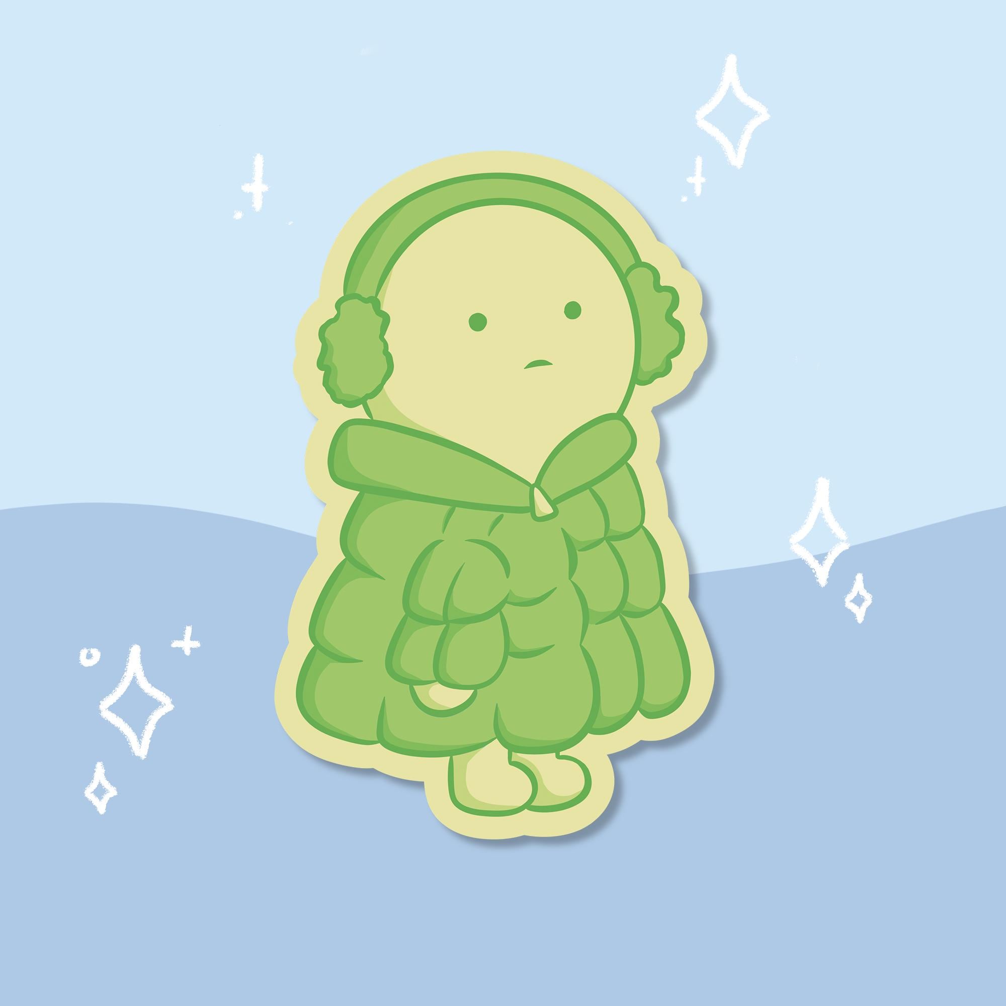 Smiski Puffer Waterproof Sticker