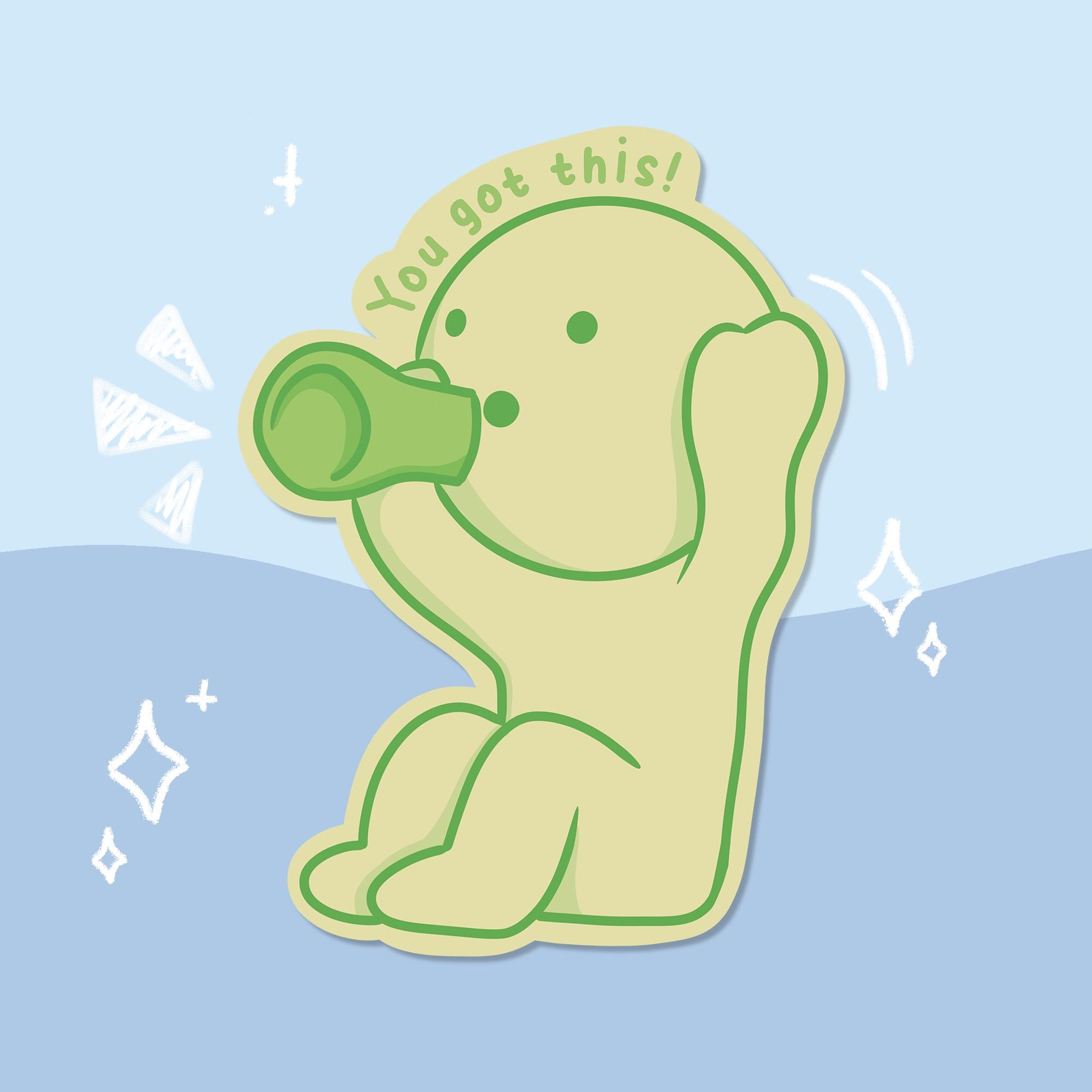 Smiski Cheer Waterproof Sticker