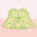 Smiski Better Together Waterproof Sticker