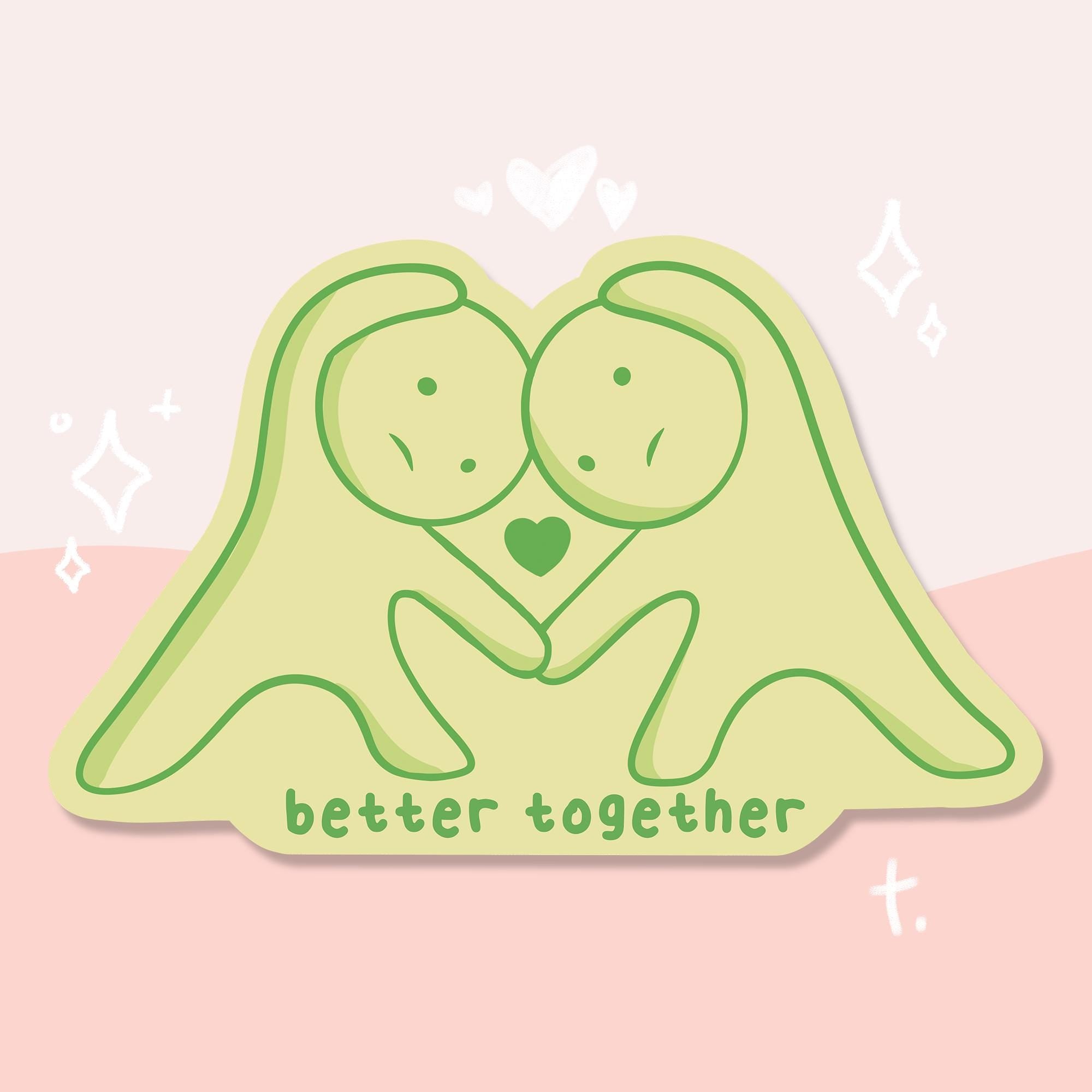 Smiski Better Together Waterproof Sticker