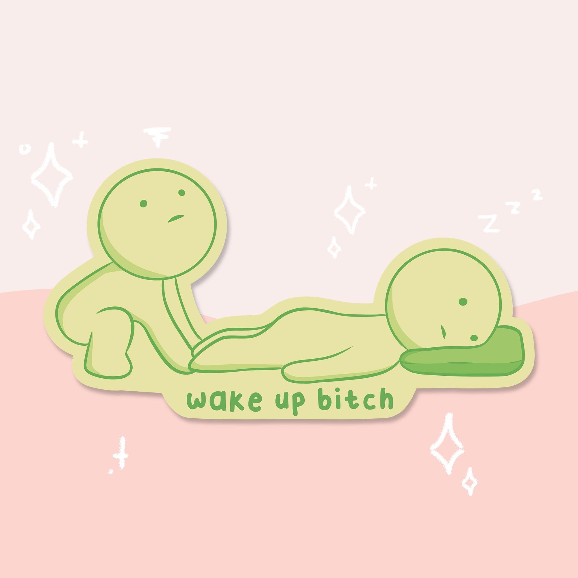 Smiski Wake Up Waterproof Sticker