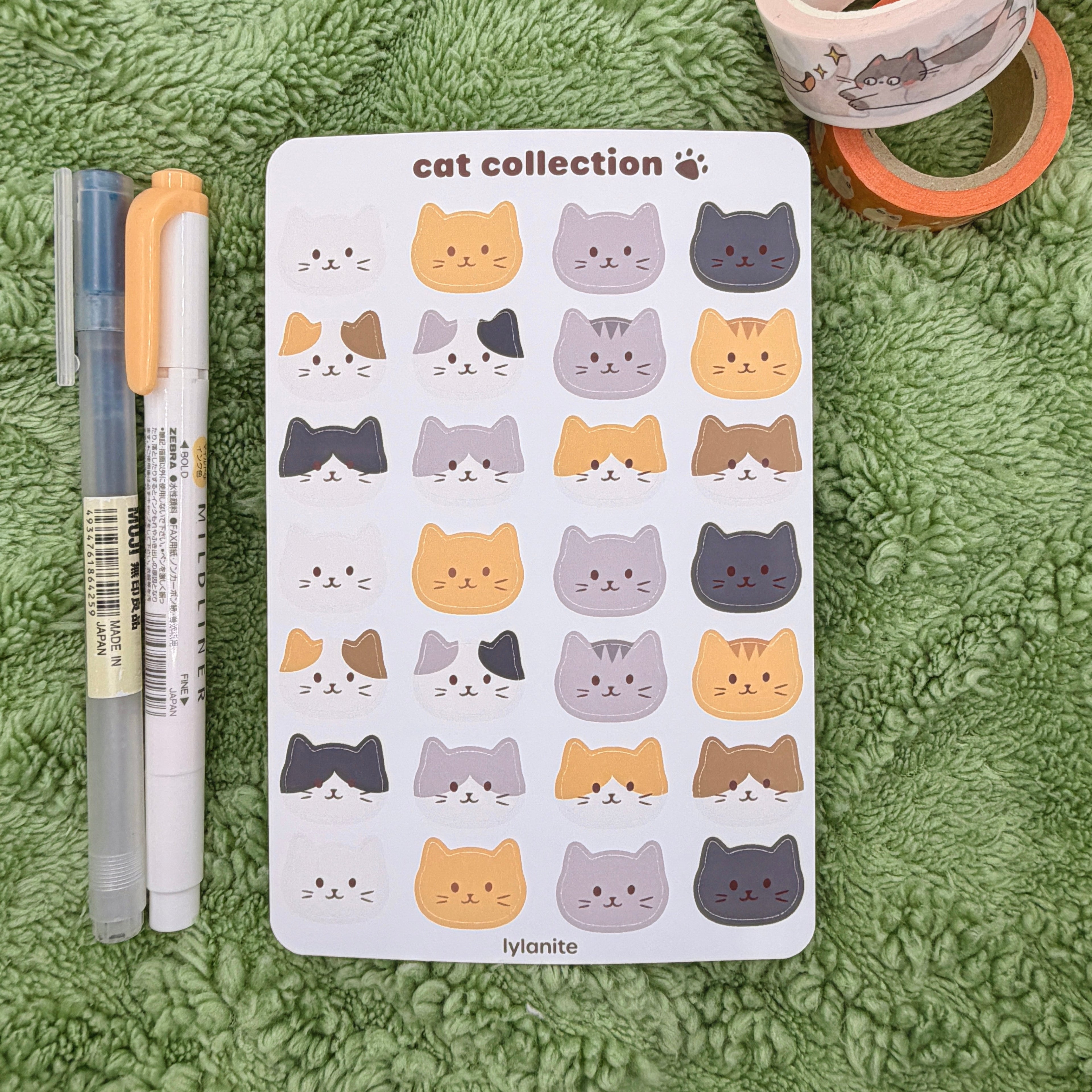 Cat Collection Sticker Sheet