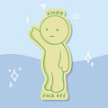 Smiski Kindly F Off Waterproof Sticker