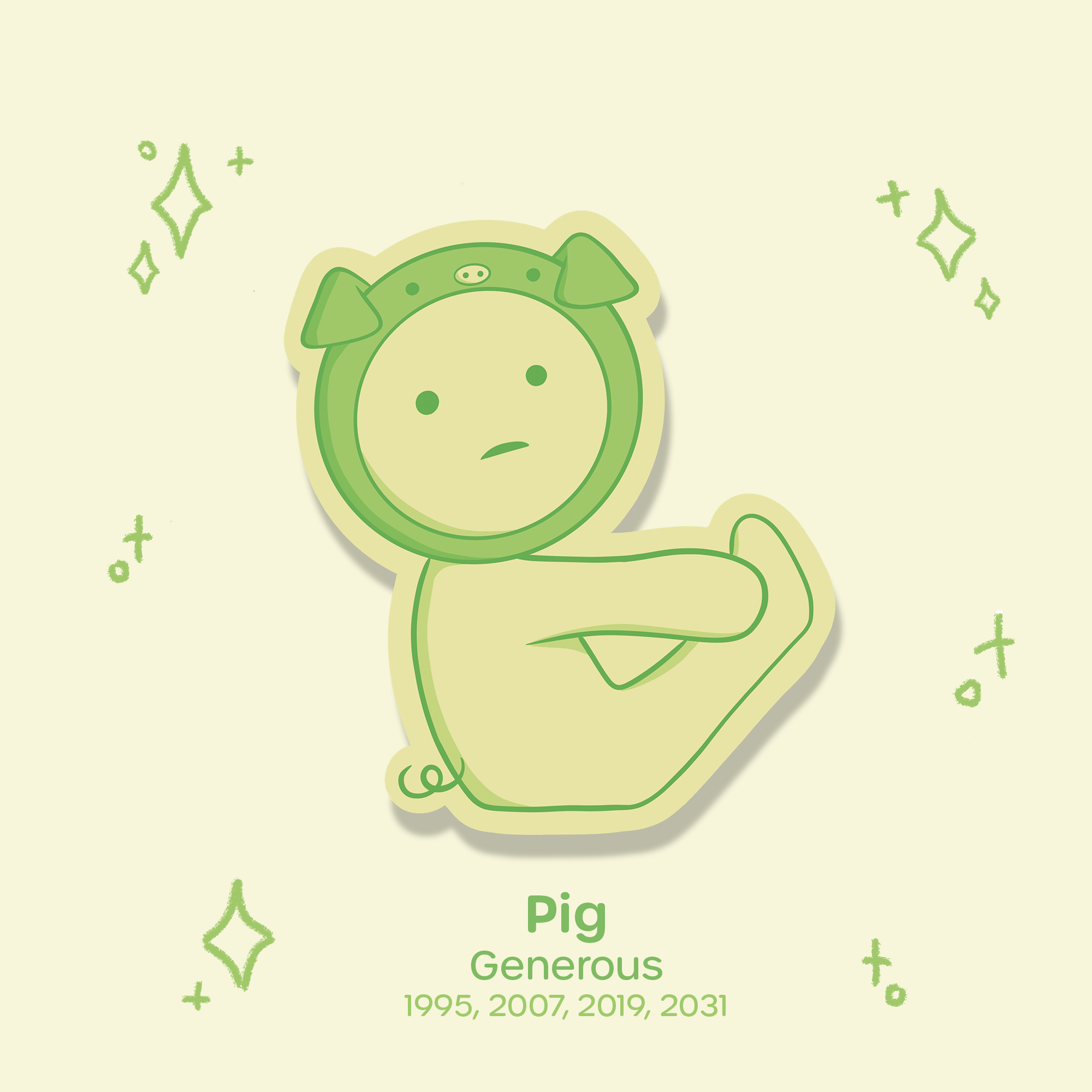 Smisk Lunar New Year Waterproof Sticker