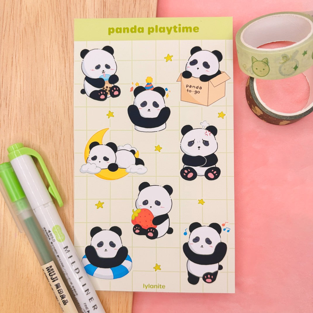 Panda Playtime Sticker Sheet