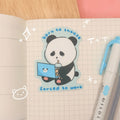 Panda Forced to Work Waterproof Sticker