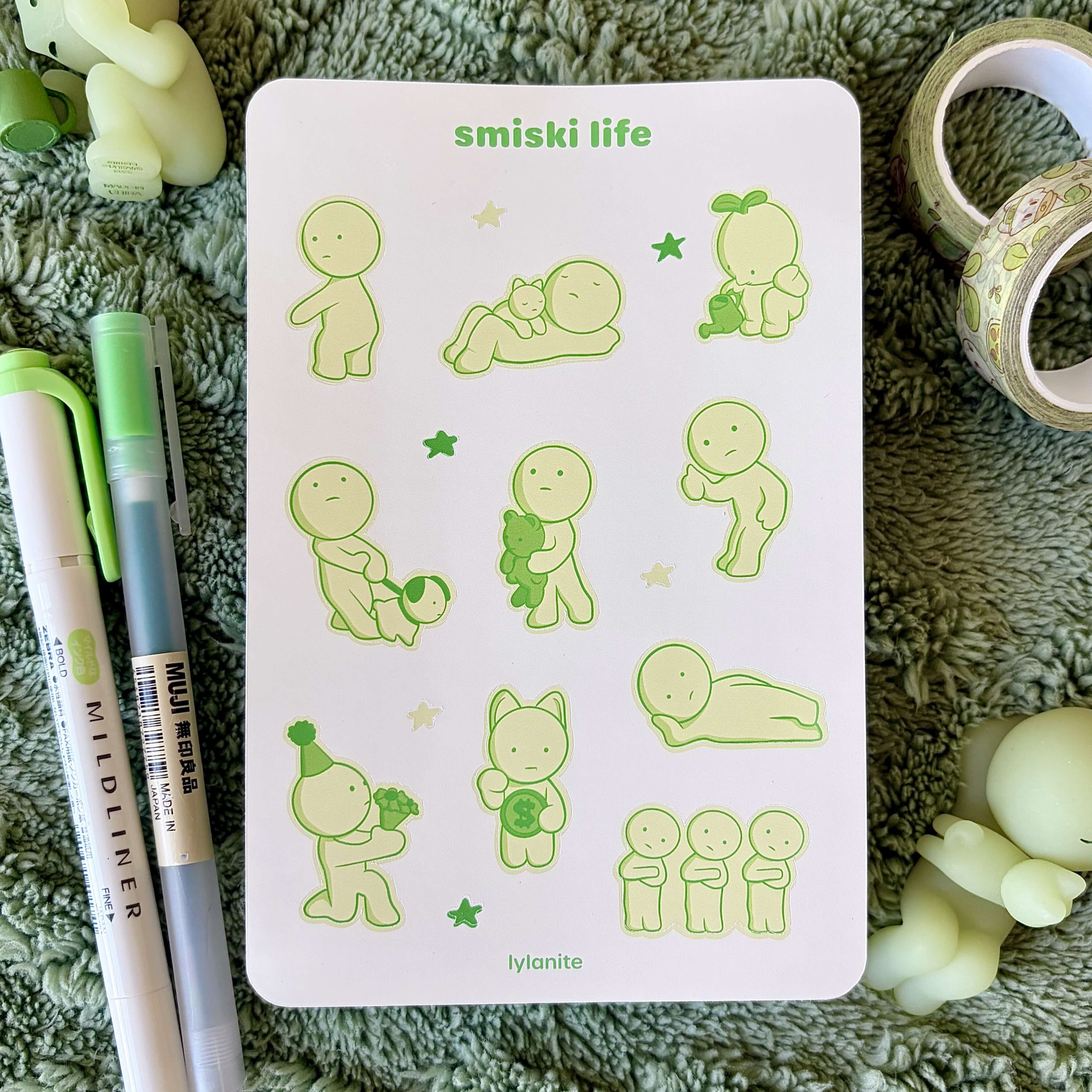 Smiski Life Sticker Sheet