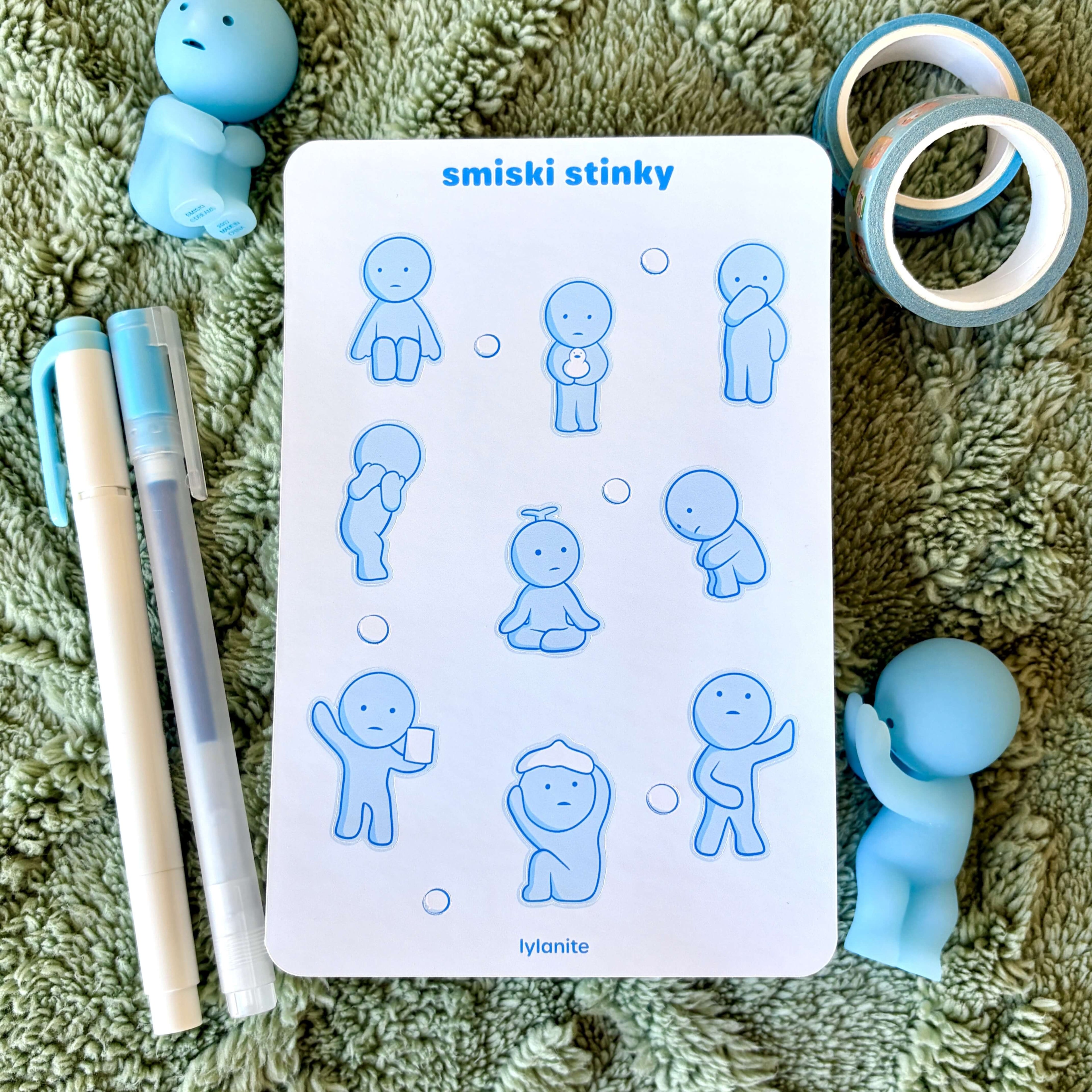 Smiski Stinky Sticker Sheet
