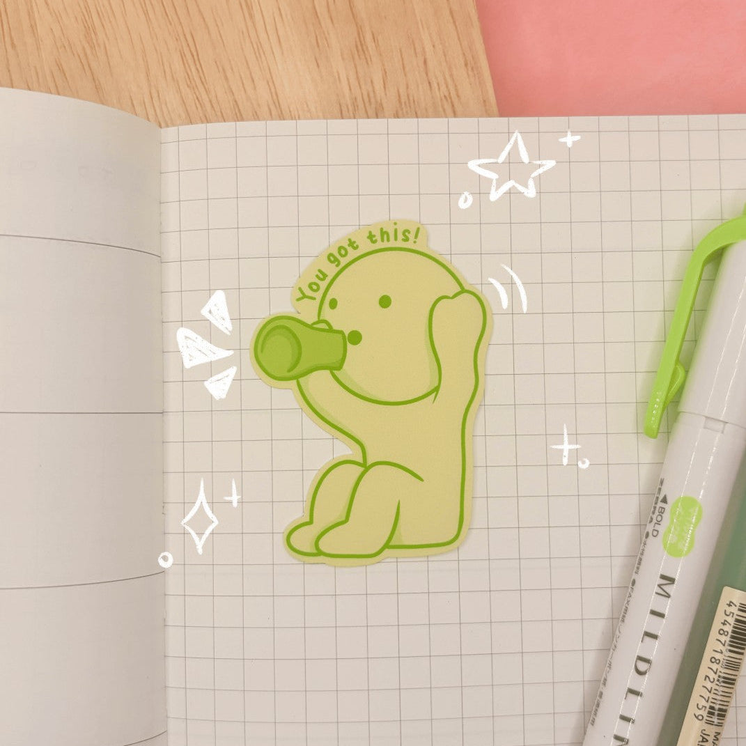 Smiski Cheer Waterproof Sticker