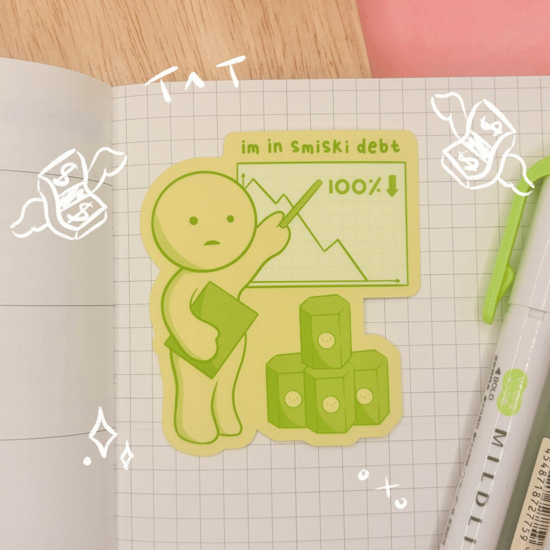 Smiski Debt Waterproof Sticker