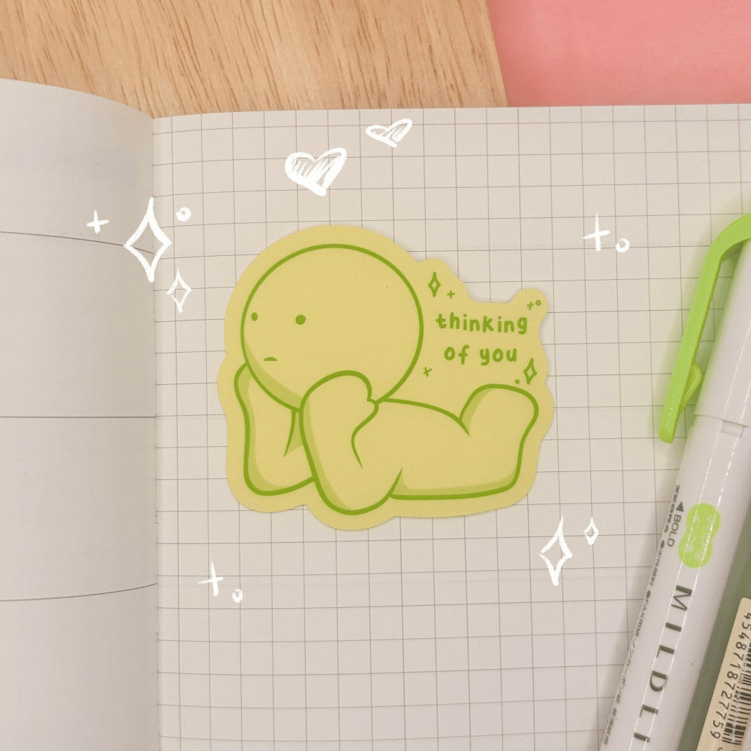 Smiski Thinking of You Waterproof Sticker