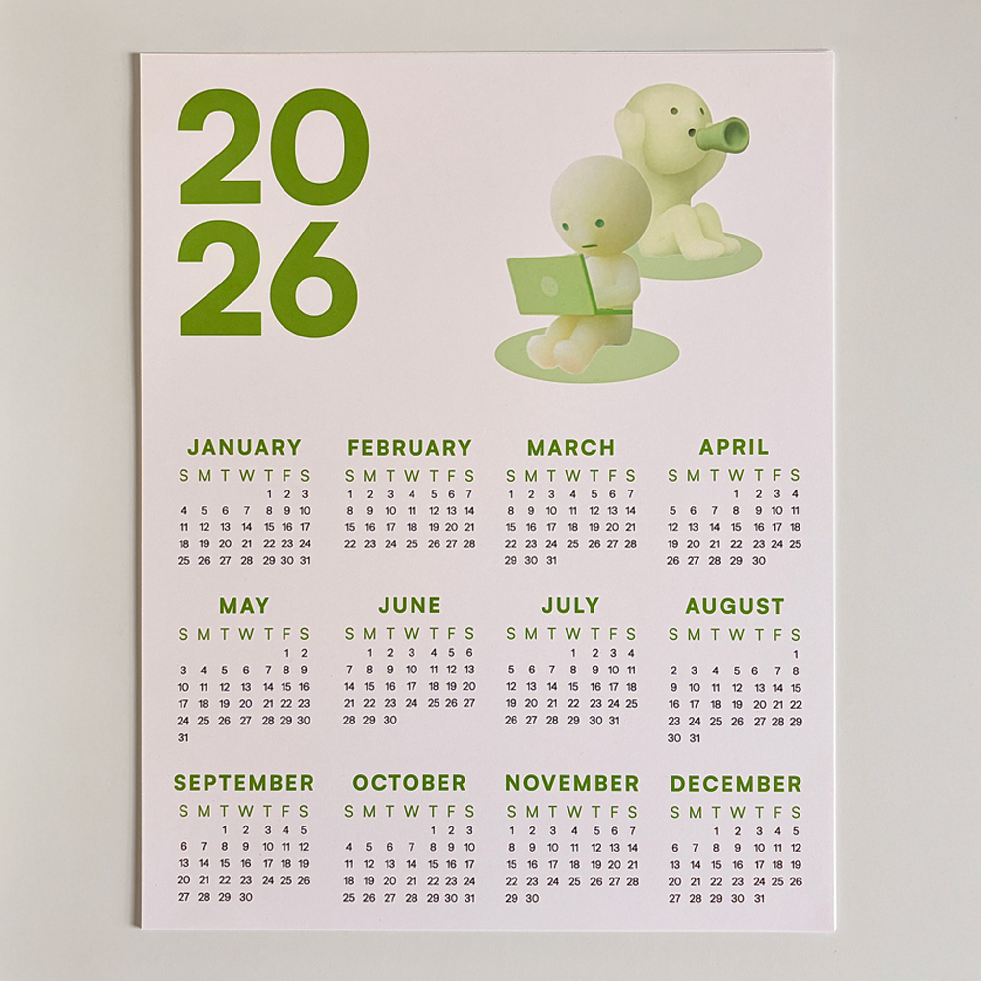 2026 Smiski Calendar