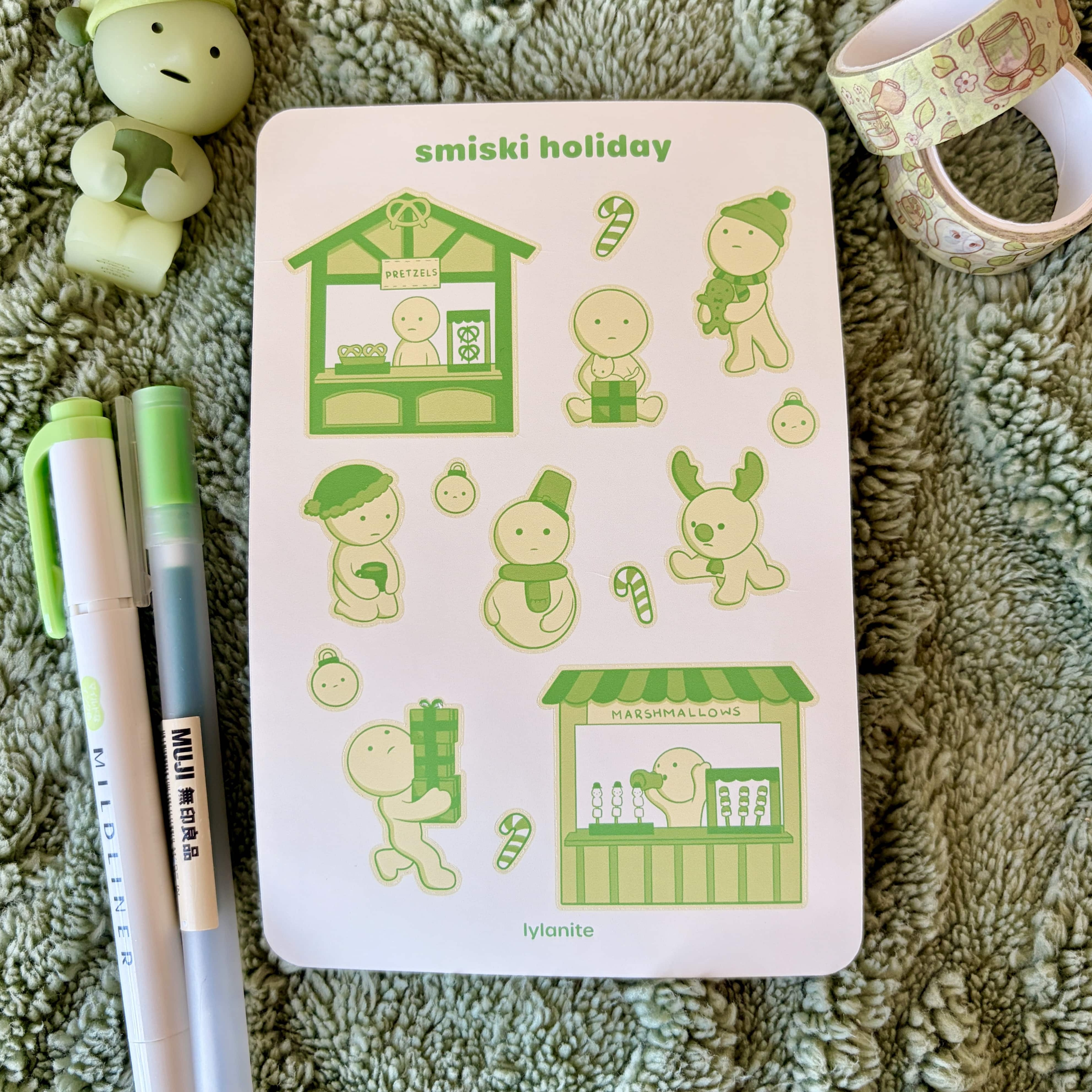 Smiski Holiday Sticker Sheet