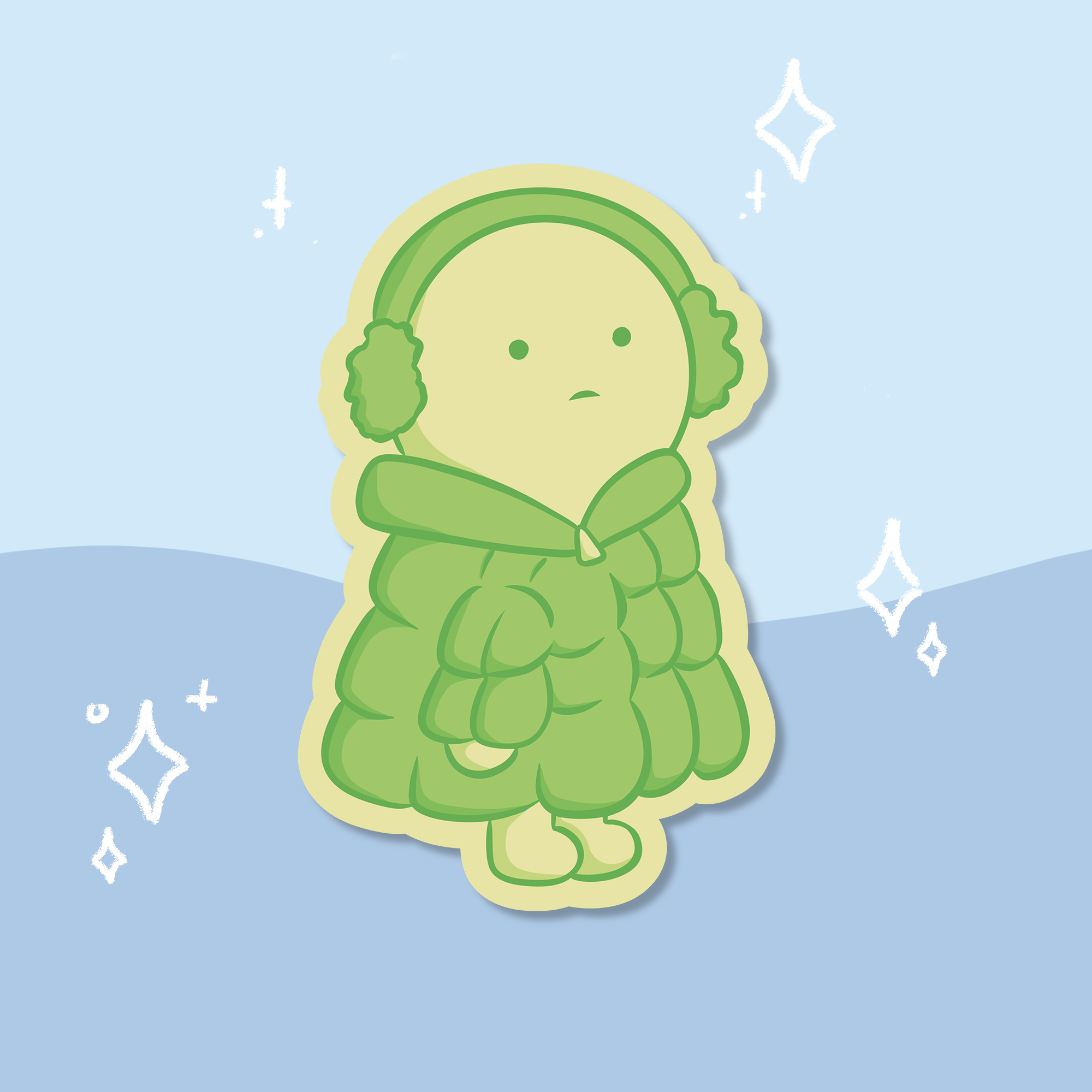 Smiski Puffer Sticker