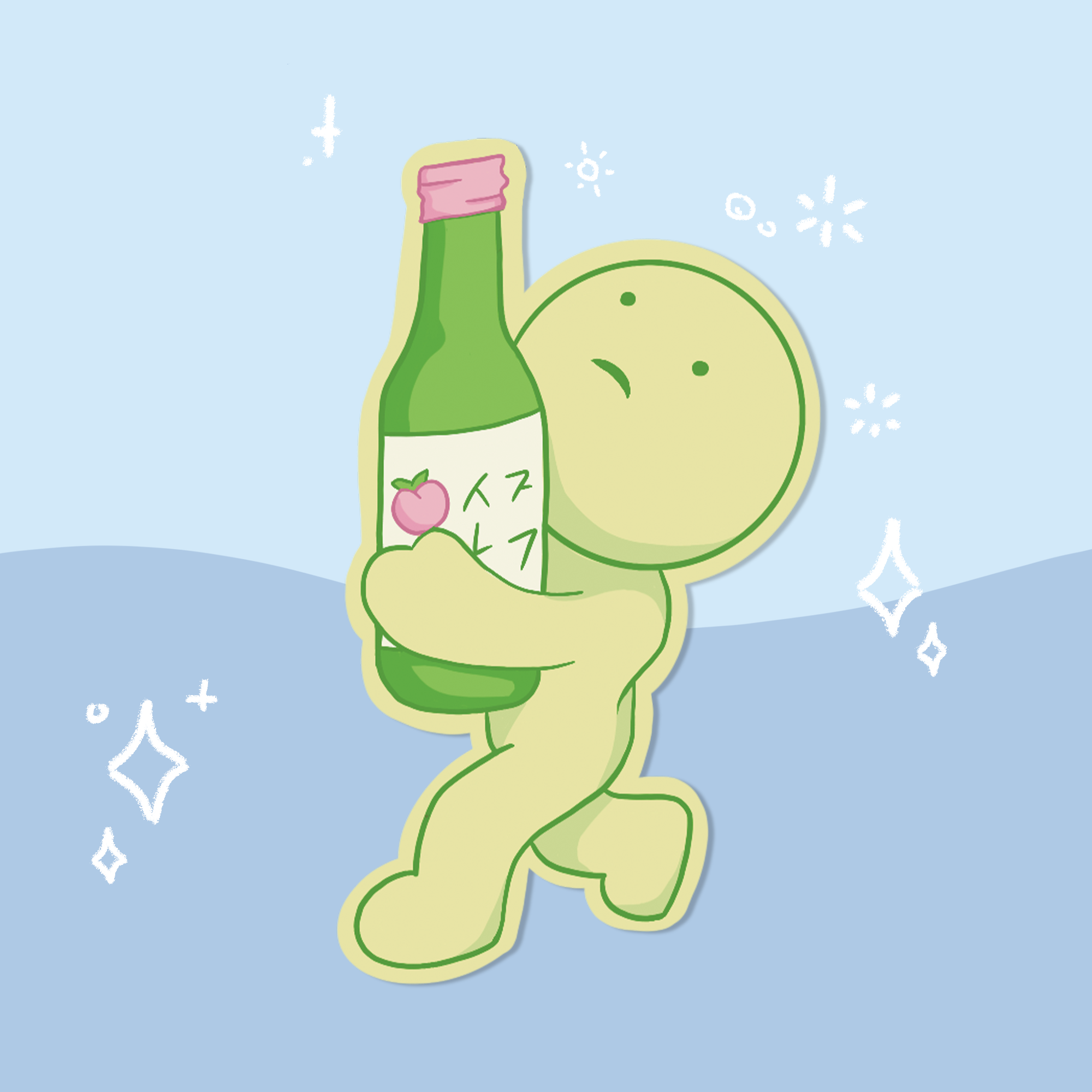 Smiski Soju Sticker